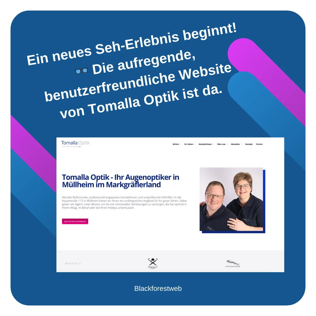 Tomalla Optik Website